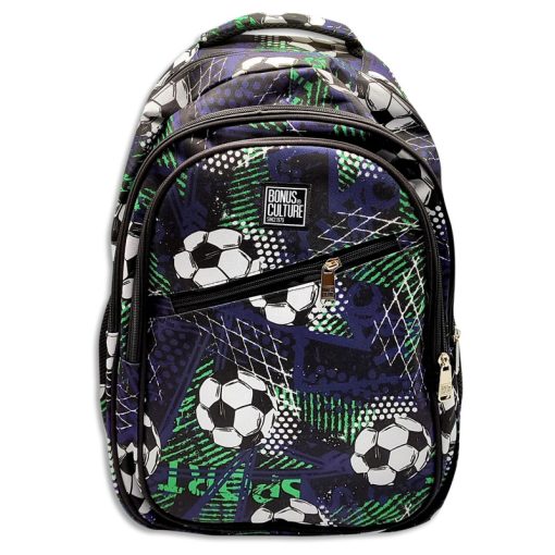 Mochila Bonus® Culture 3 cierres con bolsillo al frente y bolsillo de red al costado